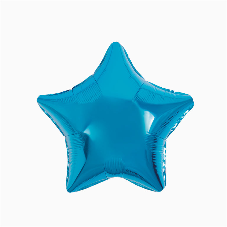 Blue metalized foil balloon