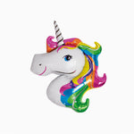 Multicolored unicorn balloon