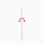 Flexible straw pink pink arc