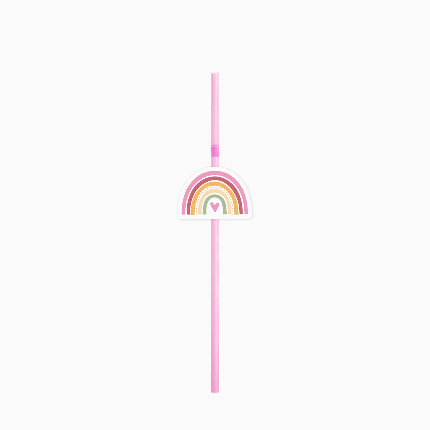 Flexible straw pink pink arc