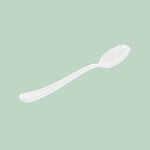 White reusable premium spoon / pack 12 units
