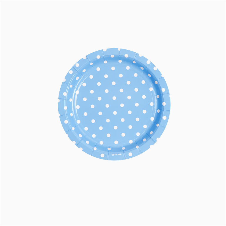 Runde einfache Platten Monddessert Ø 18 cm Kuchen blau