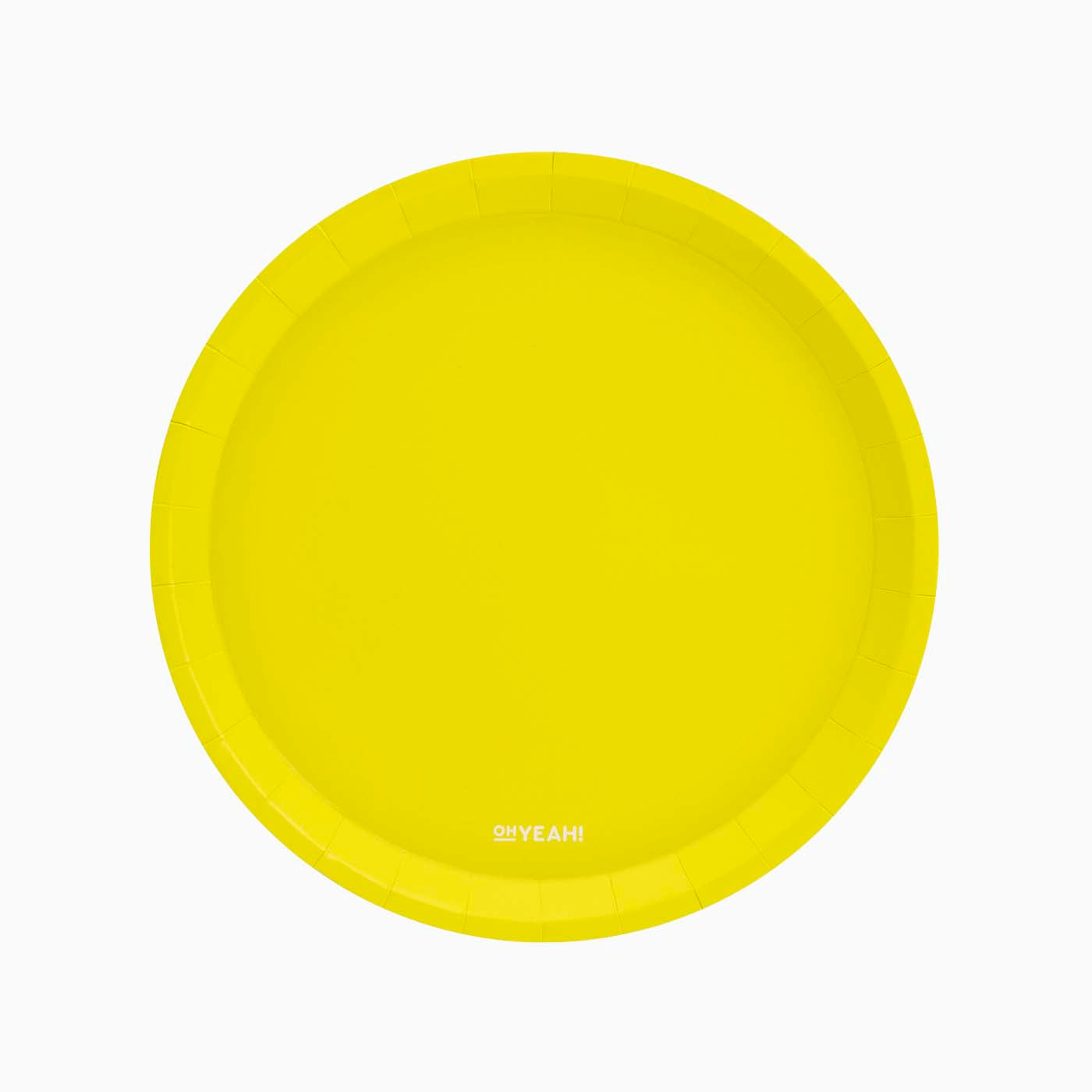 Cartone fluoro Ø 20,5 cm giallo
