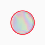 Piatto iridescente fluoro Ø 17 cm di rosa