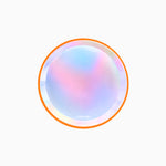 Fluorine iridescent dish Ø 17 cm orange