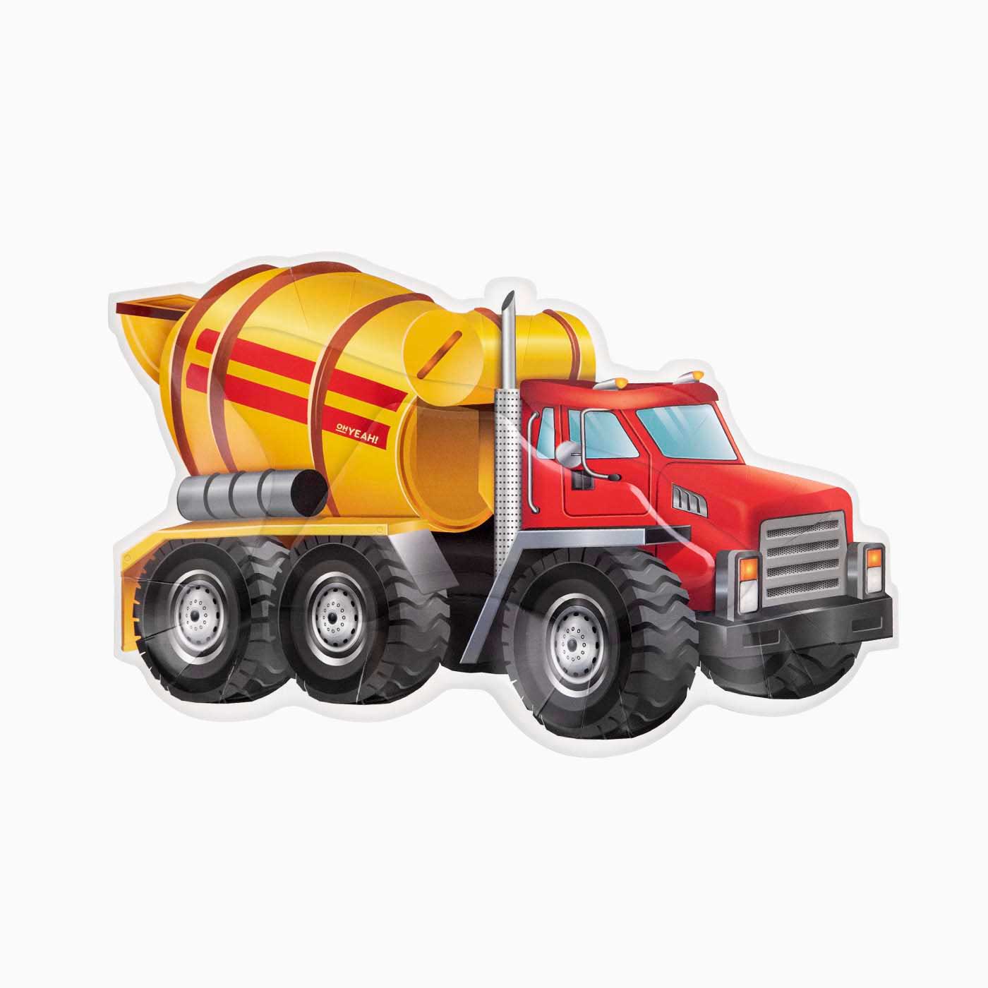 Piastra a forma di camion da costruzione / Confezione da 6 unità