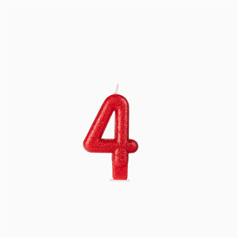 Numero numero ridotto numero 8,5 cm di rosso