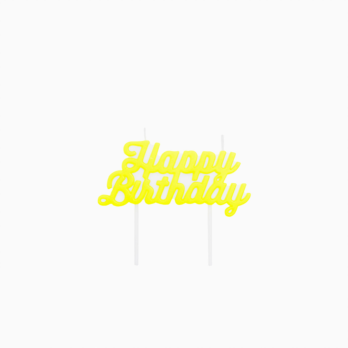 Vela "Happy Birthday" Flúor Amarilla