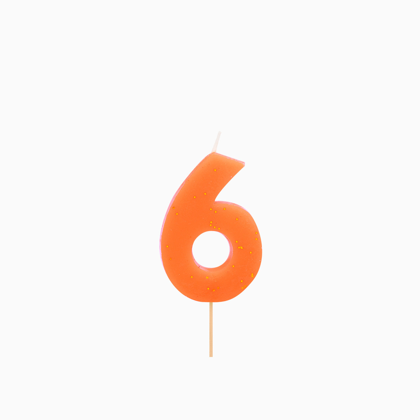 Vela Número Flúor 7,5 cm Naranja