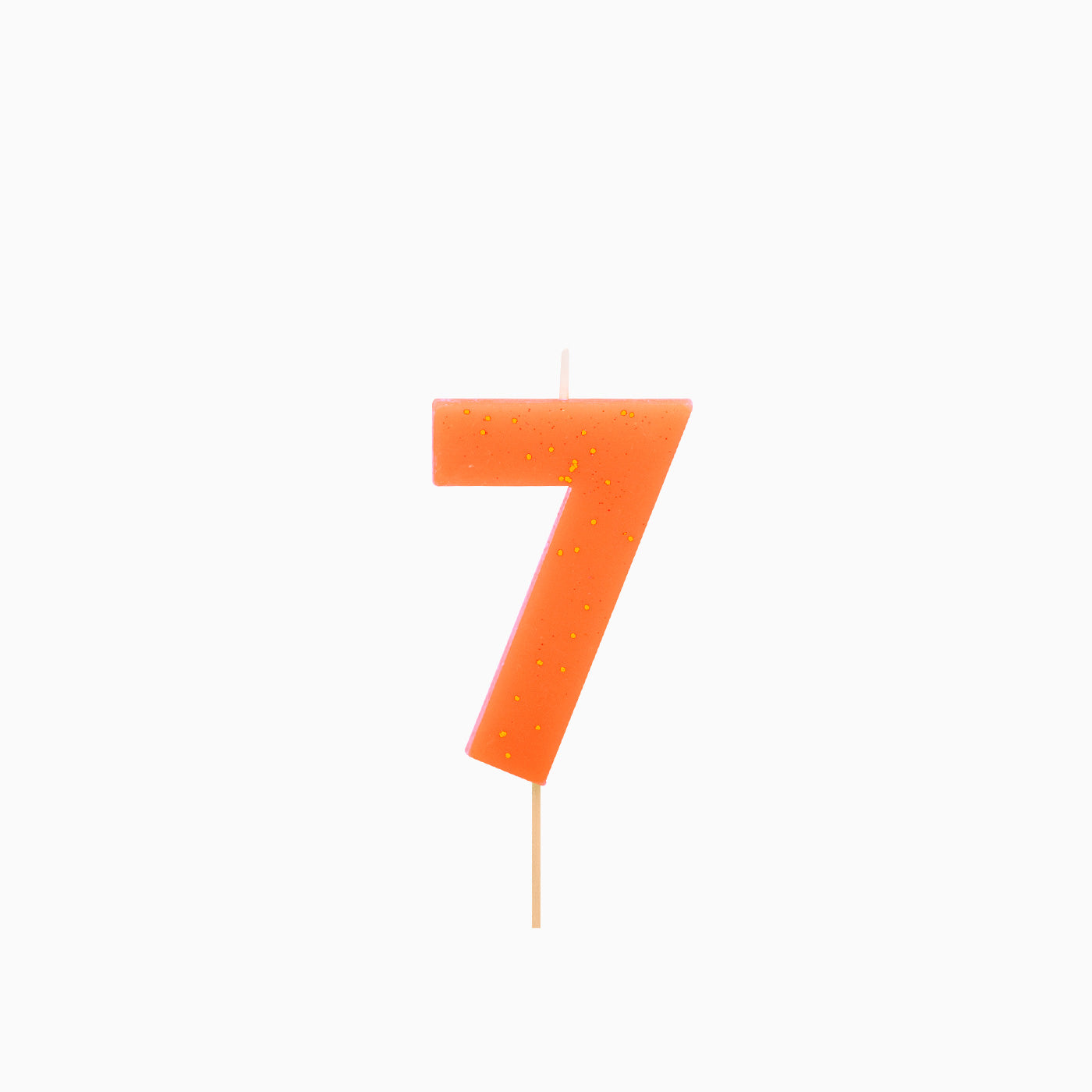 Vela Número Flúor 7,5 cm Naranja