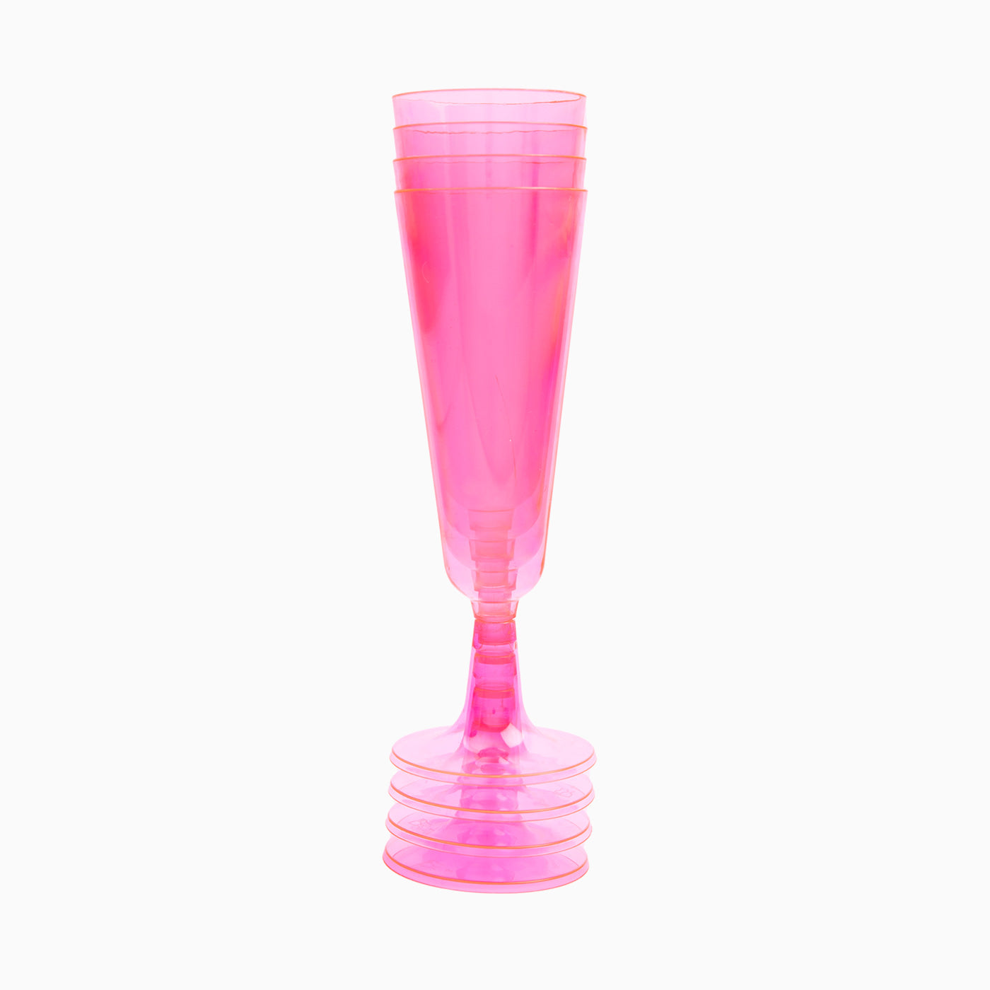 Copo de plástico rosa de 150 cc