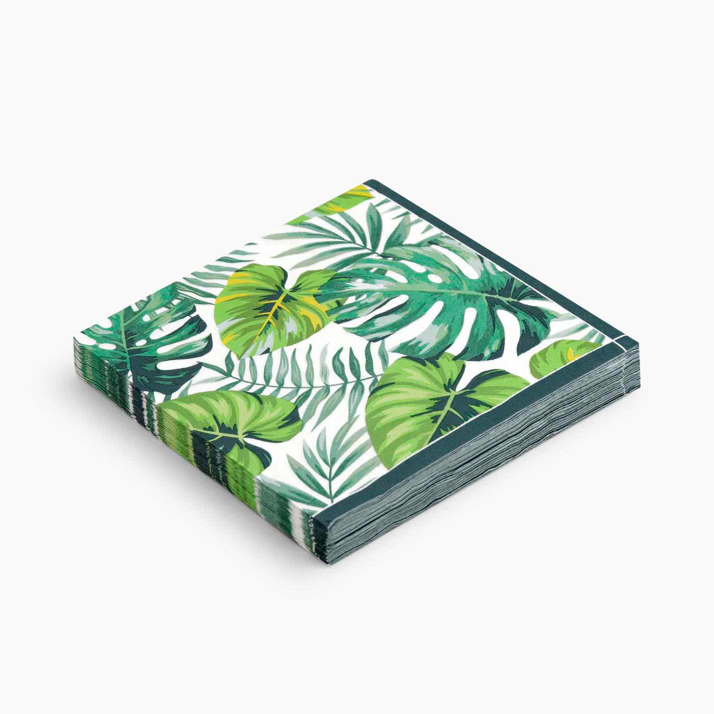 Serviettes à double papier couche tropicale 33 x 33 cm botanique