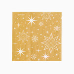 PAPER SQUARES 33X33 CM CHRISTMAS METALIZED GOLD STARS