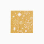 Tovaglioli di carta da 25x25 cm stelle metalliche di Natale