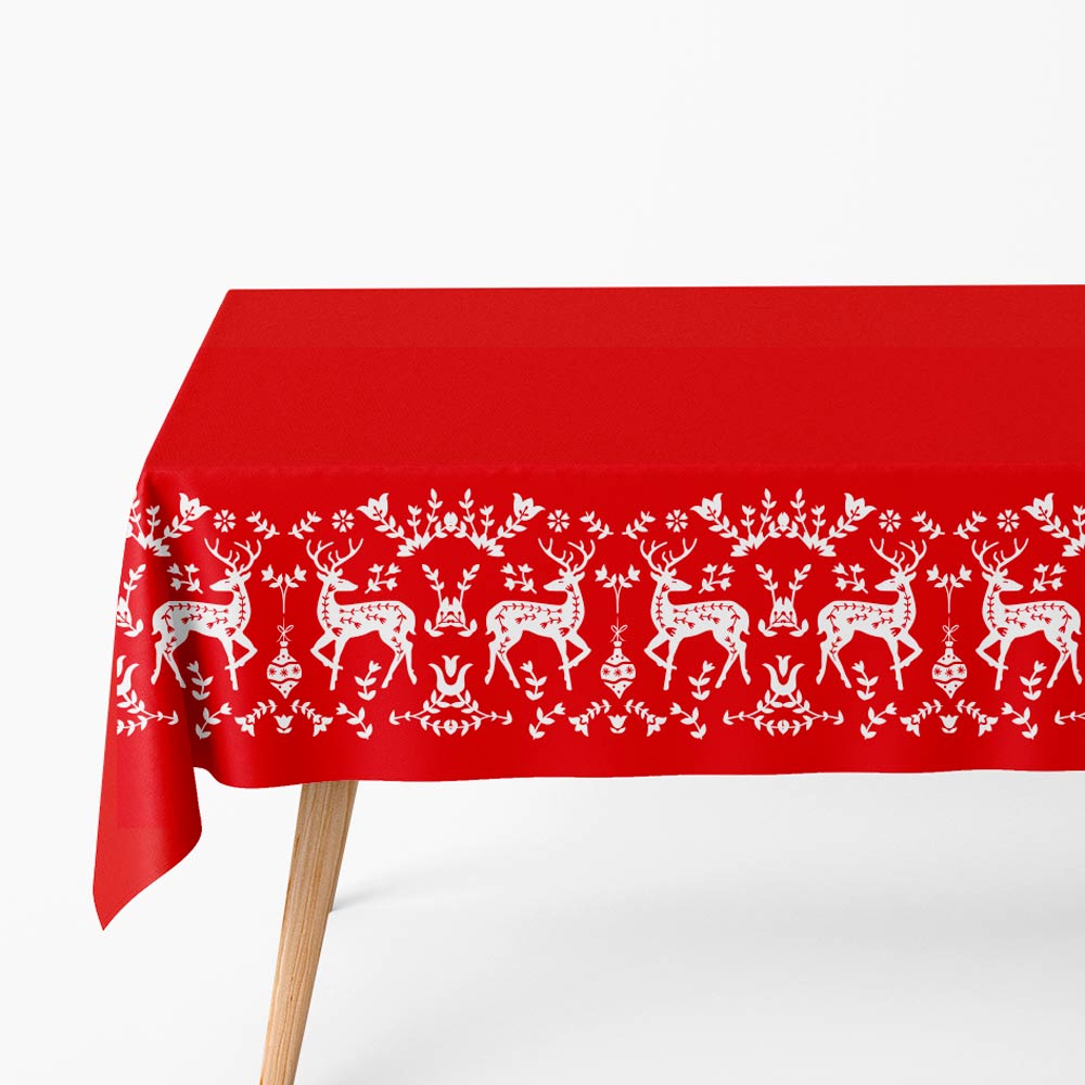 Waterproof tablecloth Christmas reindeer 1.20 x 1.80 m