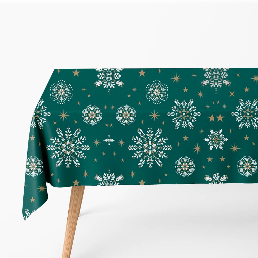 Folding tablecloth Christmas Snowfath 1.20 x 1.80 m green