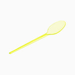Cucchiaio di plastica fluoro giallo 16,5 cm