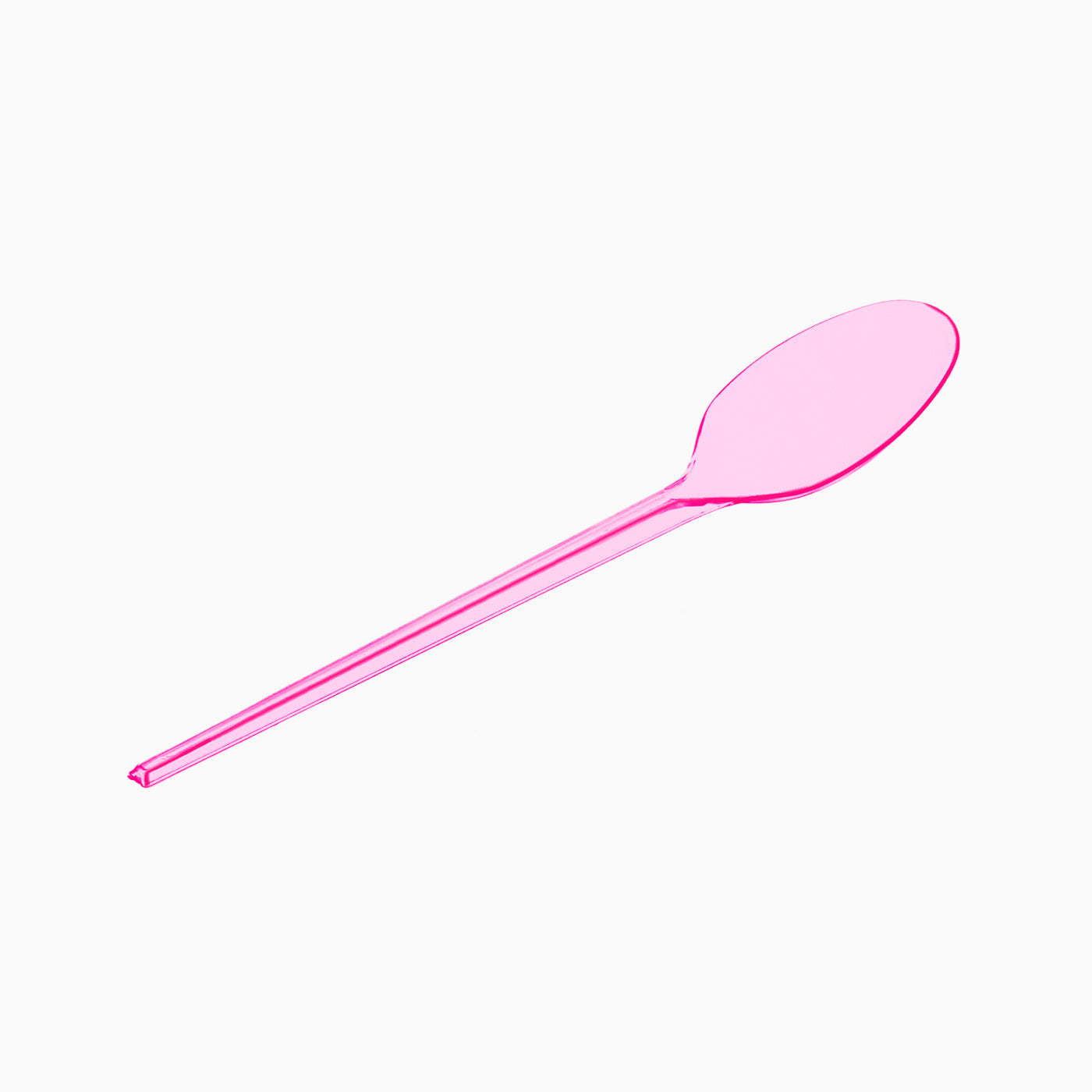 Cucchiaio di plastica fluoro rosa