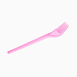 Fluorine plastic fork 16.5 cm pink