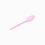 Cucchiaino di plastica al fluoro 12,5 cm di rosa