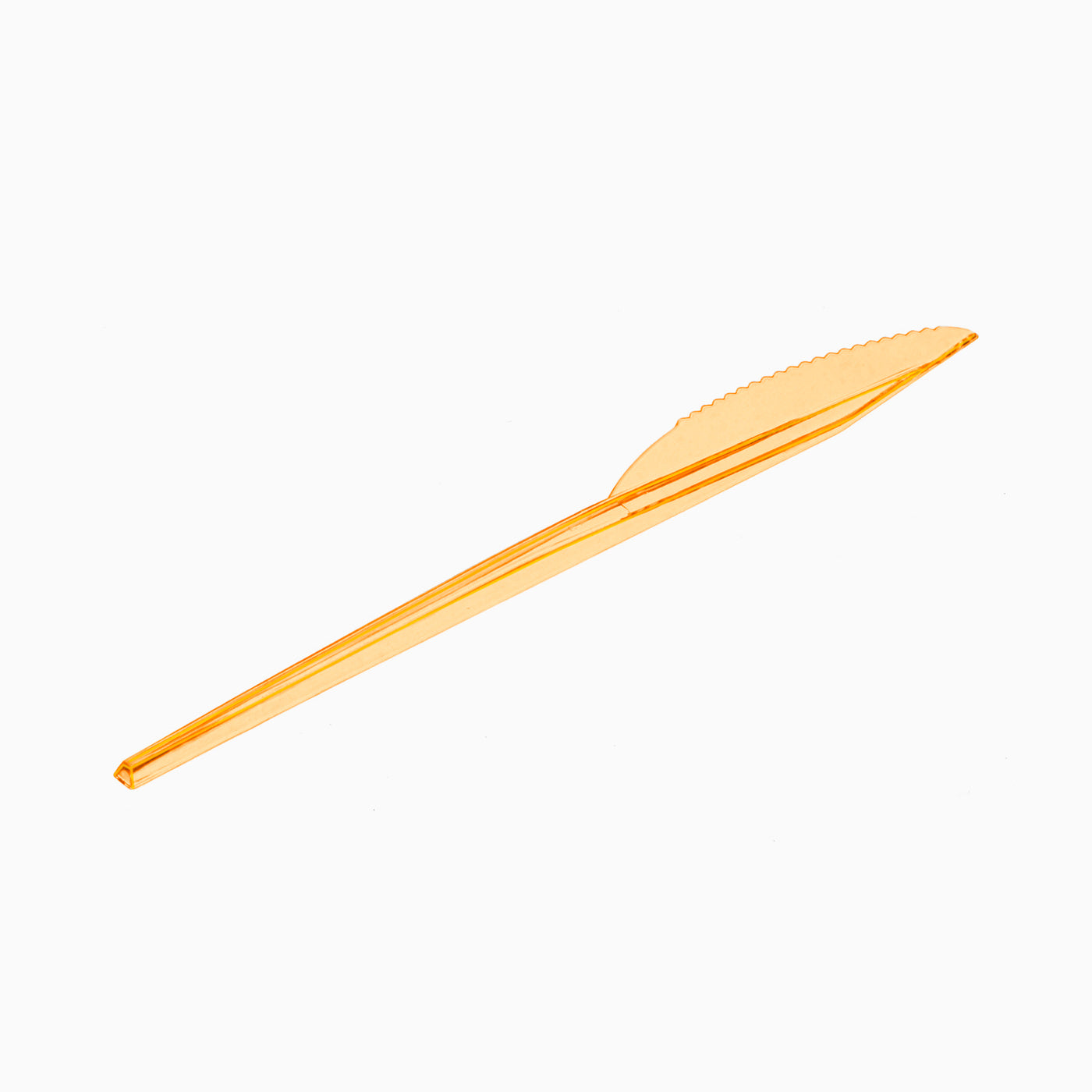 Cuchillo Plástico Flúor 16,5 cm Naranja