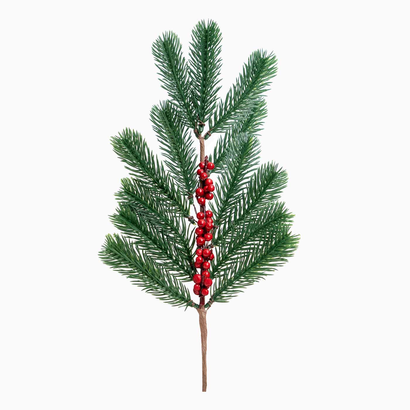 Artificial pine and berries branch