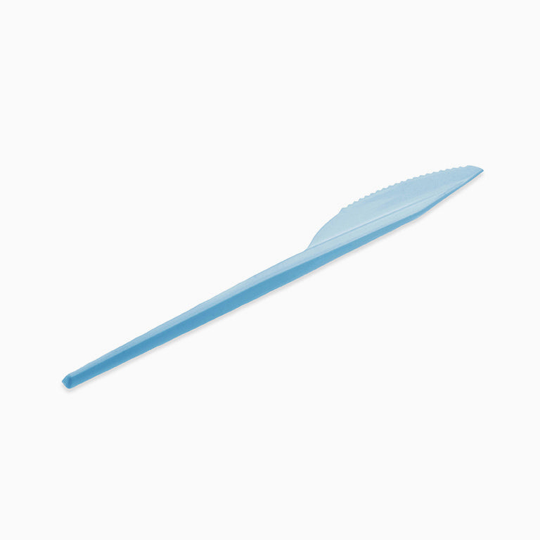 Cuchillo Plástico Reutilizable 16.5 cm Azul Pastel