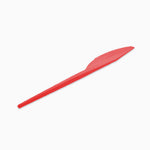 Reusable plastic knife 16.5 cm red