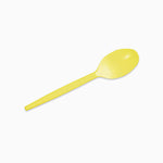 Reusable plastic spoon 16.5 cm yellow