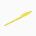 Couteau en plastique réutilisable 16,5 cm jaune