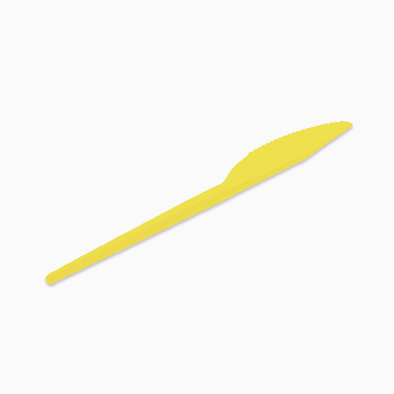 Cuchillo Plástico Reutilizable 16.5 cm Amarillo