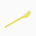Reusable plastic fork 16.5 cm yellow