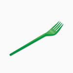 Reusable plastic fork 16.5 cm green