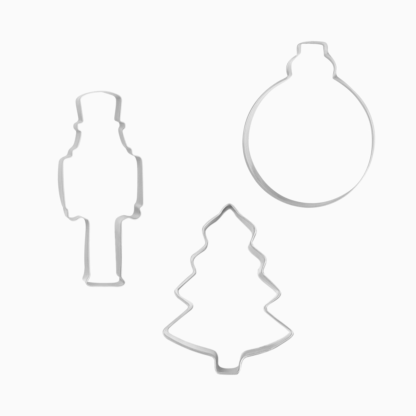 Nussknacker -Weihnachtsformen, Baum und Kugel