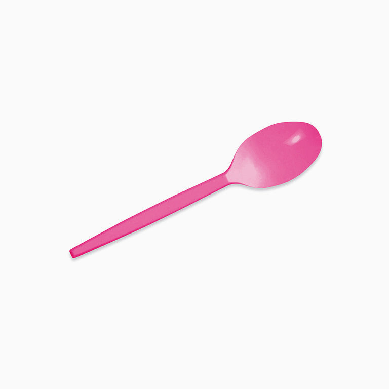 Reusable plastic dessert 12.5 cm pink