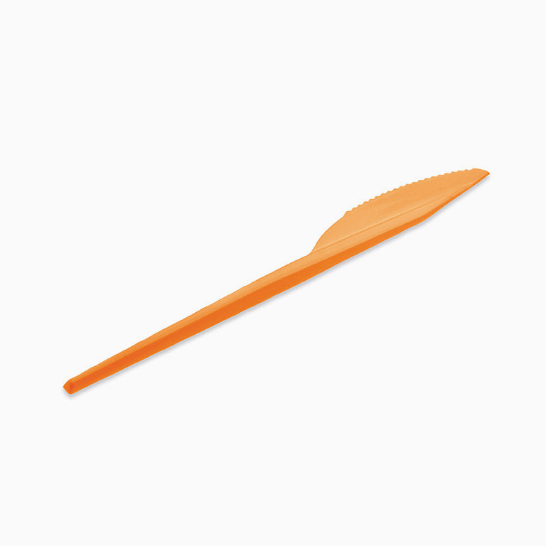 Cuchillo Plástico Reutilizable 16.5 cm Naranja