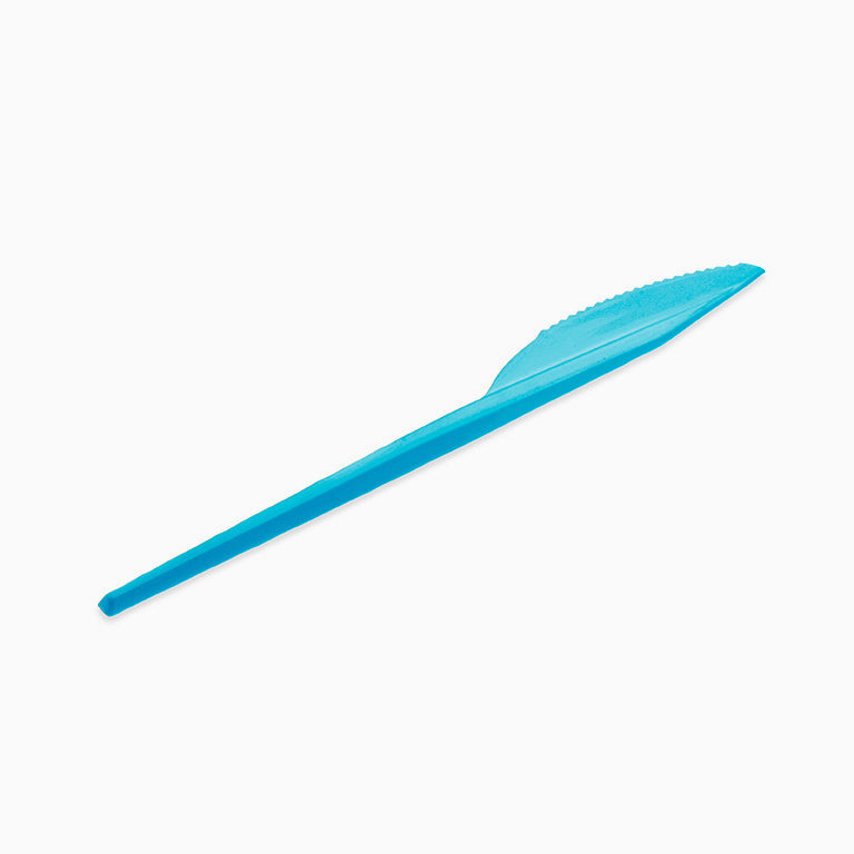 Reusable plastic knife 16.5 cm blue