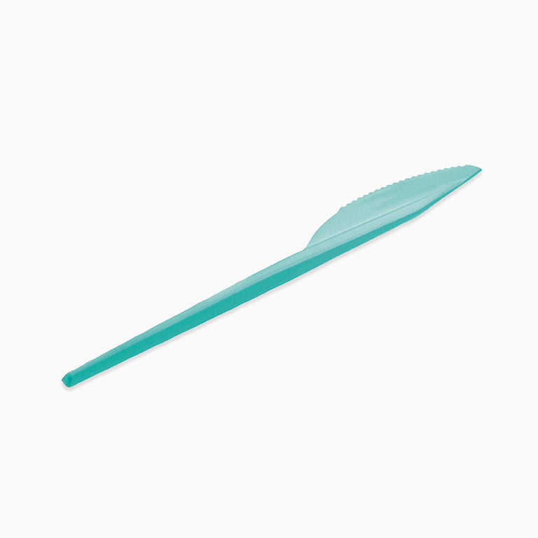 Reusable plastic knife 16.5 cm mint green