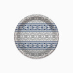 Placa plástica redonda natal Ø 23 cm azul