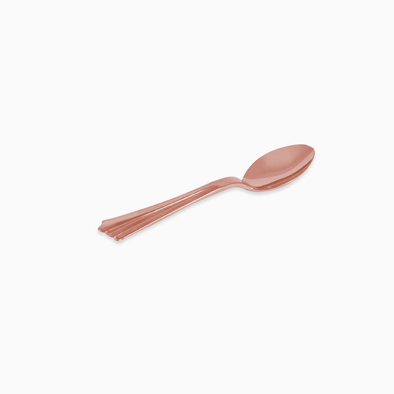 Cucchiaio metallico oro rosa / Confezione da 6 unità