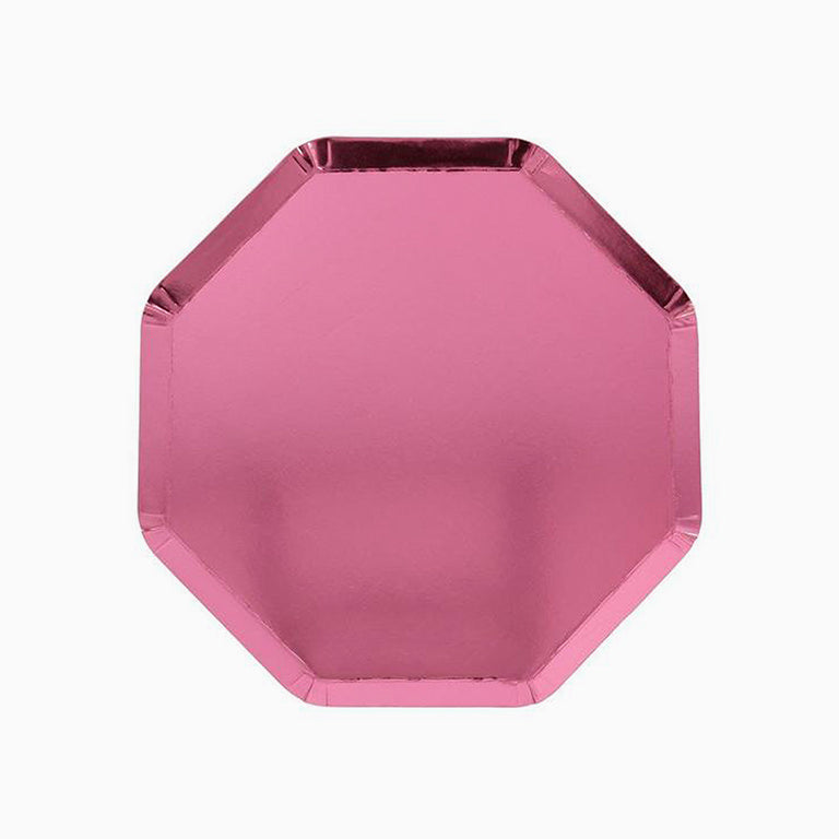 Metallized Octagonal Dishes / Pack 8 UDS