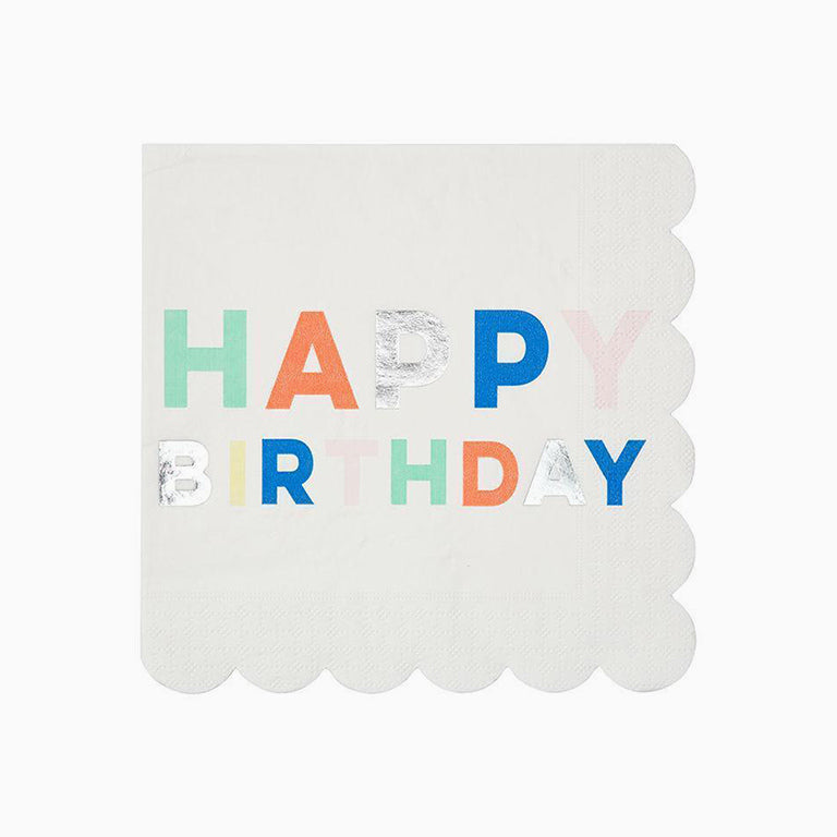 Servilletas Papel "Happy Birthday" / Pack 16 uds