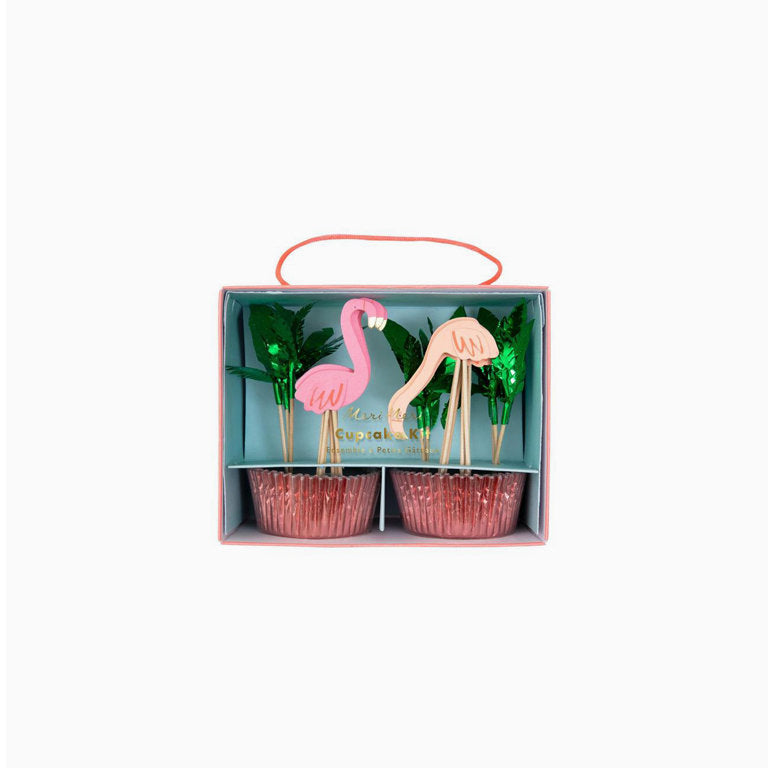 Flamingo Cupcake Kit / Pack 24 unità