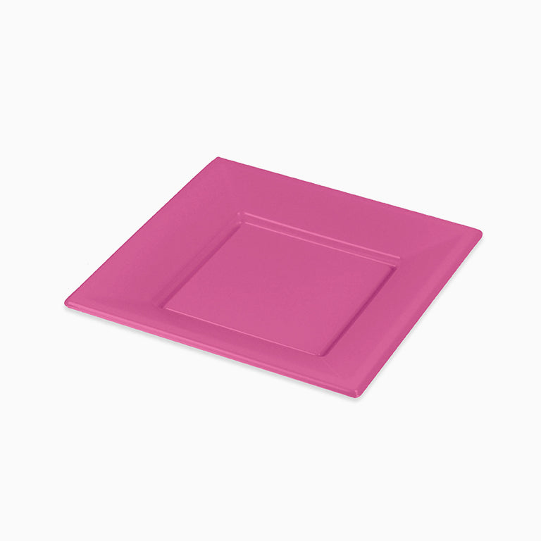 Pink square plain dish