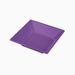 Square deep plastic dish 17 x 17 cm purple