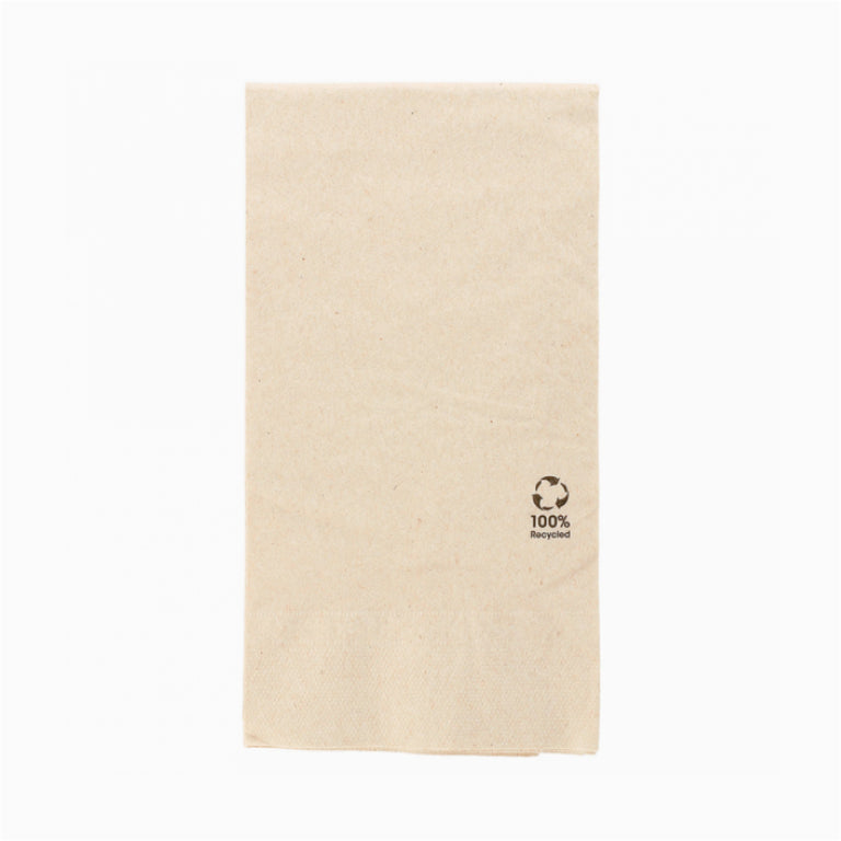Double layer recycled paper napkins