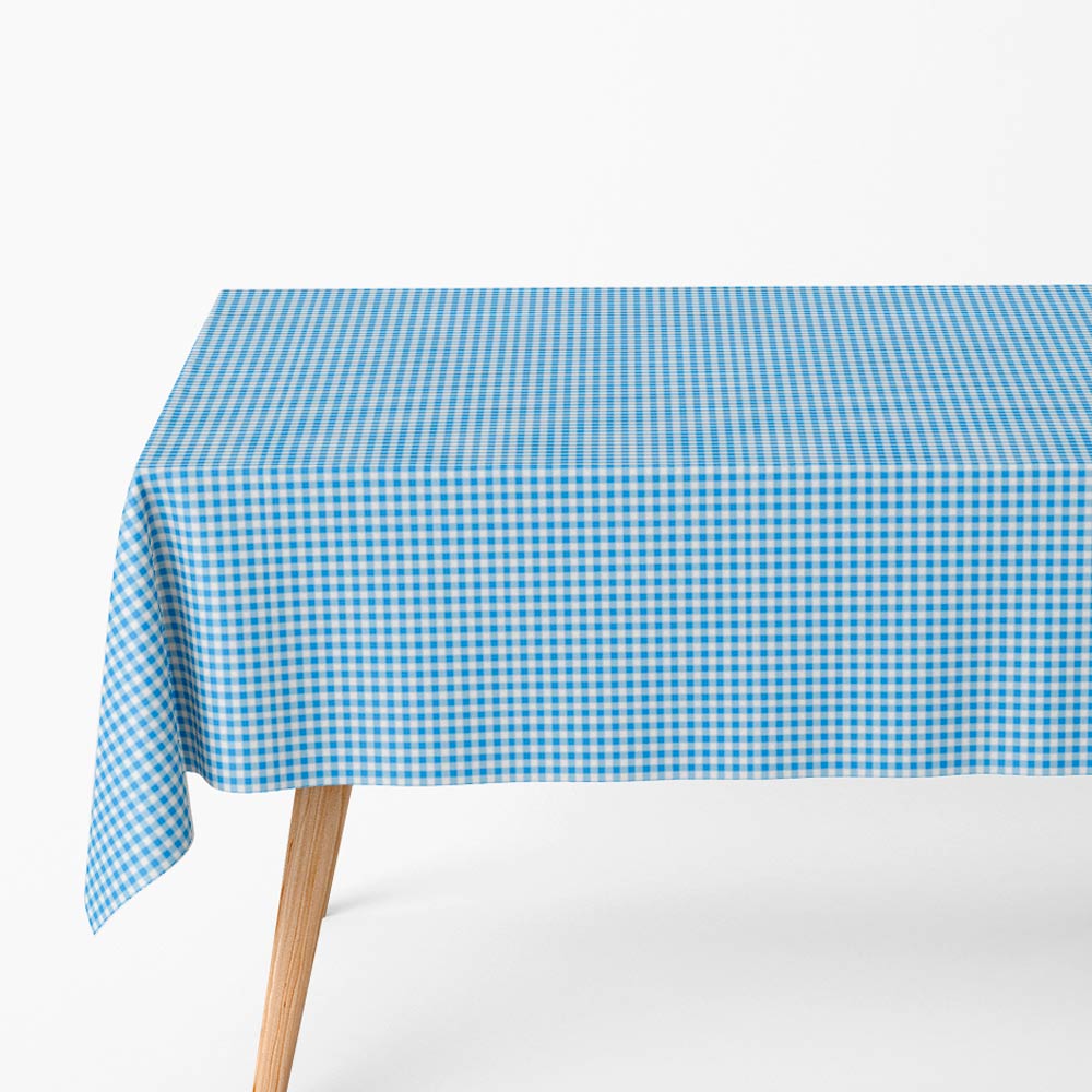 Toca de mesa de Vichy 1,20 x 5 m azul
