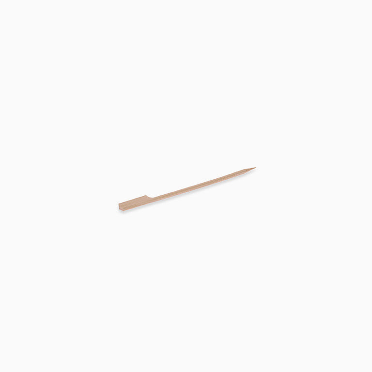 Brochette en bambou avec une poignée de 12 cm
