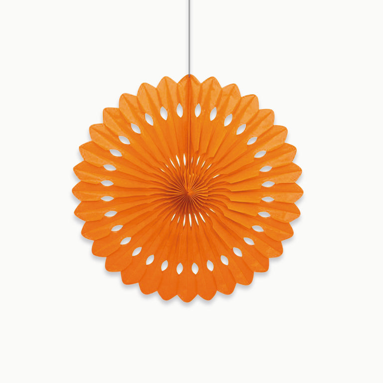 Orange extragrande paper fan