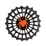 Halloween black spider paper fan